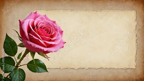 vintage background with rose photo