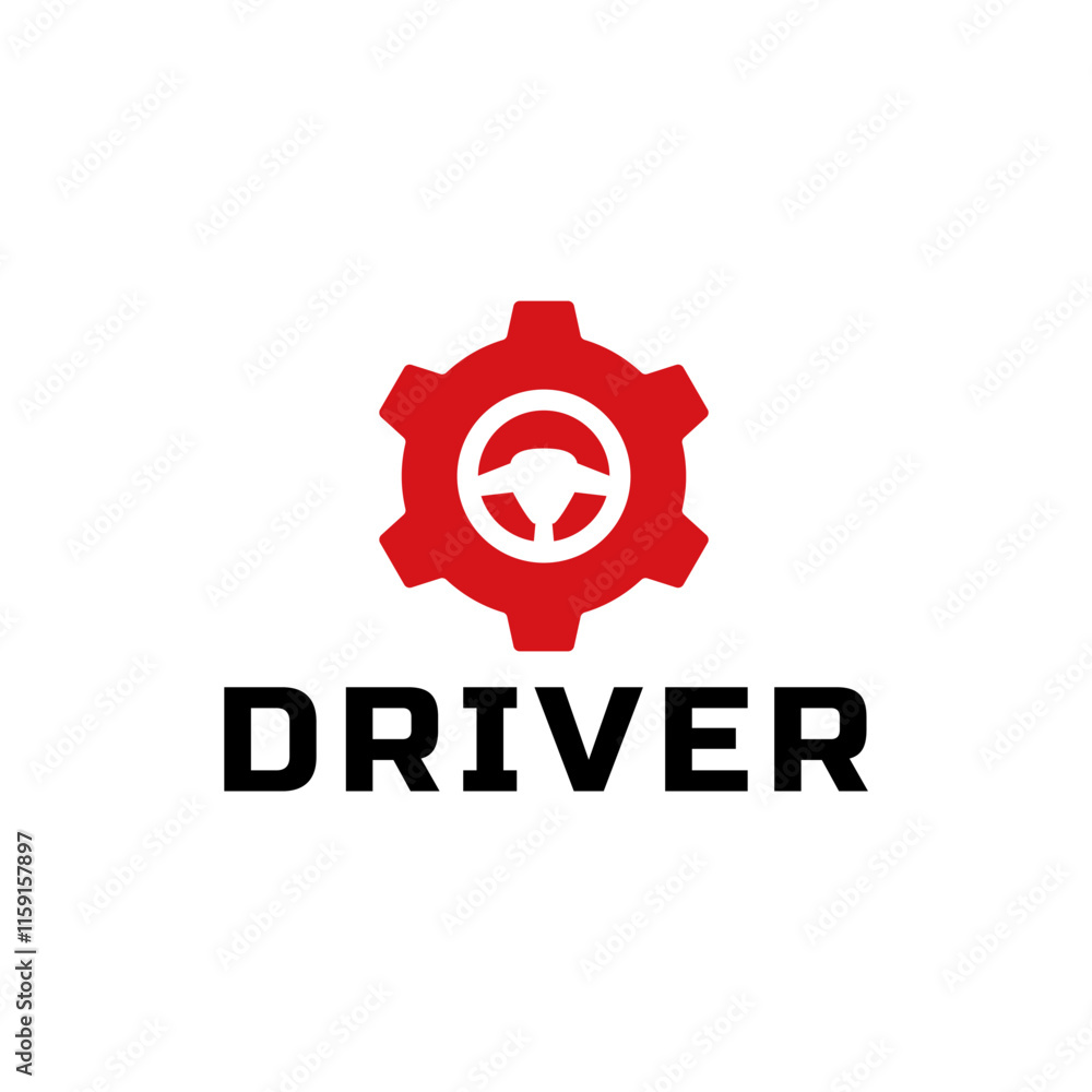 Steering wheel logo. Automobile steer wheel illustration on white background Steering wheel logo. Automobile steer wheel illustration on white background