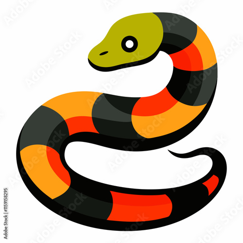 boa constrictor vector art illustration on white background 