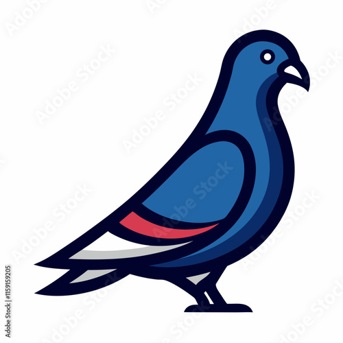 pigeon mascot logo design vector art illustration photo