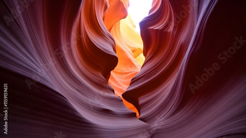 Swirling Sandstone Canyon Walls Vivid Hues Arizona Landscape