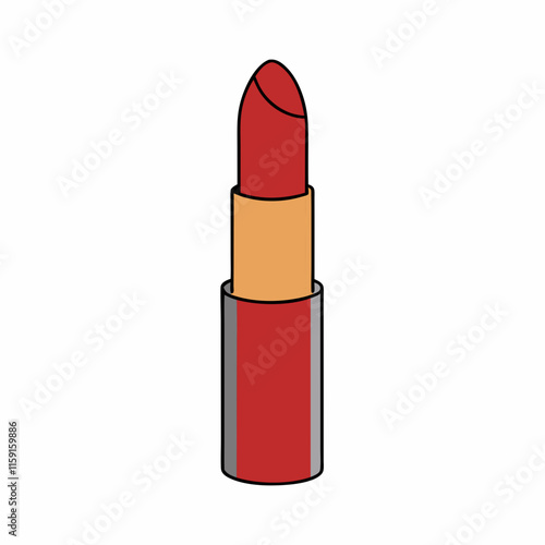 lipstick vector art illustration on white background