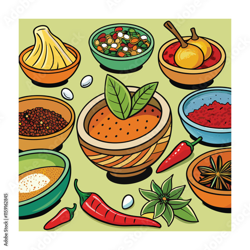 A Delicious Mexican Food Vector Illustration