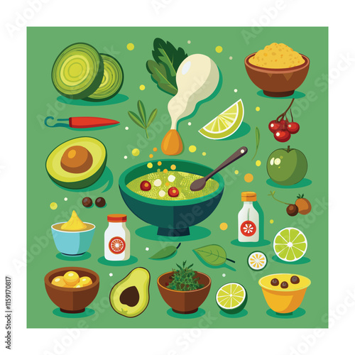 A Delicious Mexican Food Vector Illustration