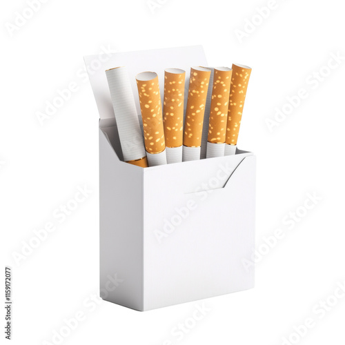 3D cigarette pack mockup. isolated white background photo