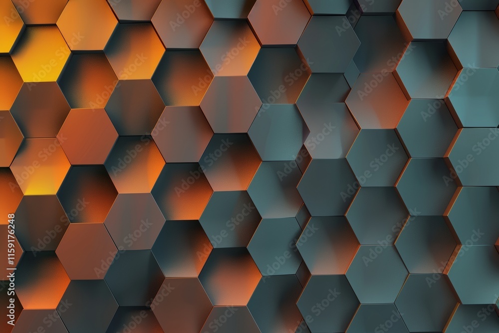 Abstract dark grey and orange abstract background with hexagonal shapes Abstract dark grey and orange abstract background with hexagonal shapes