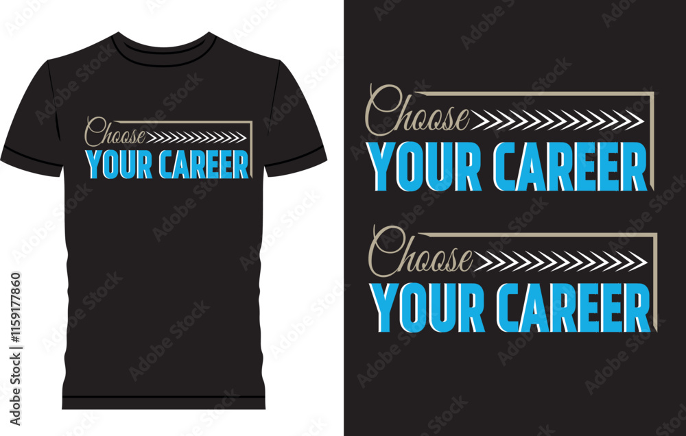 Fototapeta premium Minimalist typography t shirt design 