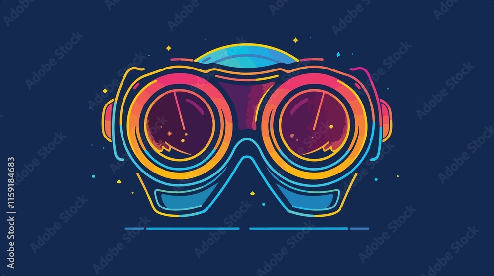 Fototapeta premium Innovative Augmented Reality and Computer Vision Goggles