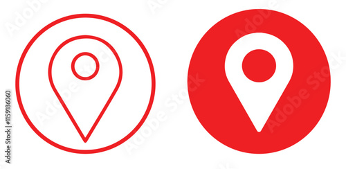 Free Download Location icon. Map pin icon. PS location pointer collection. Flat style of location pin icon. Locator sign vector illustration. - GFXLoad