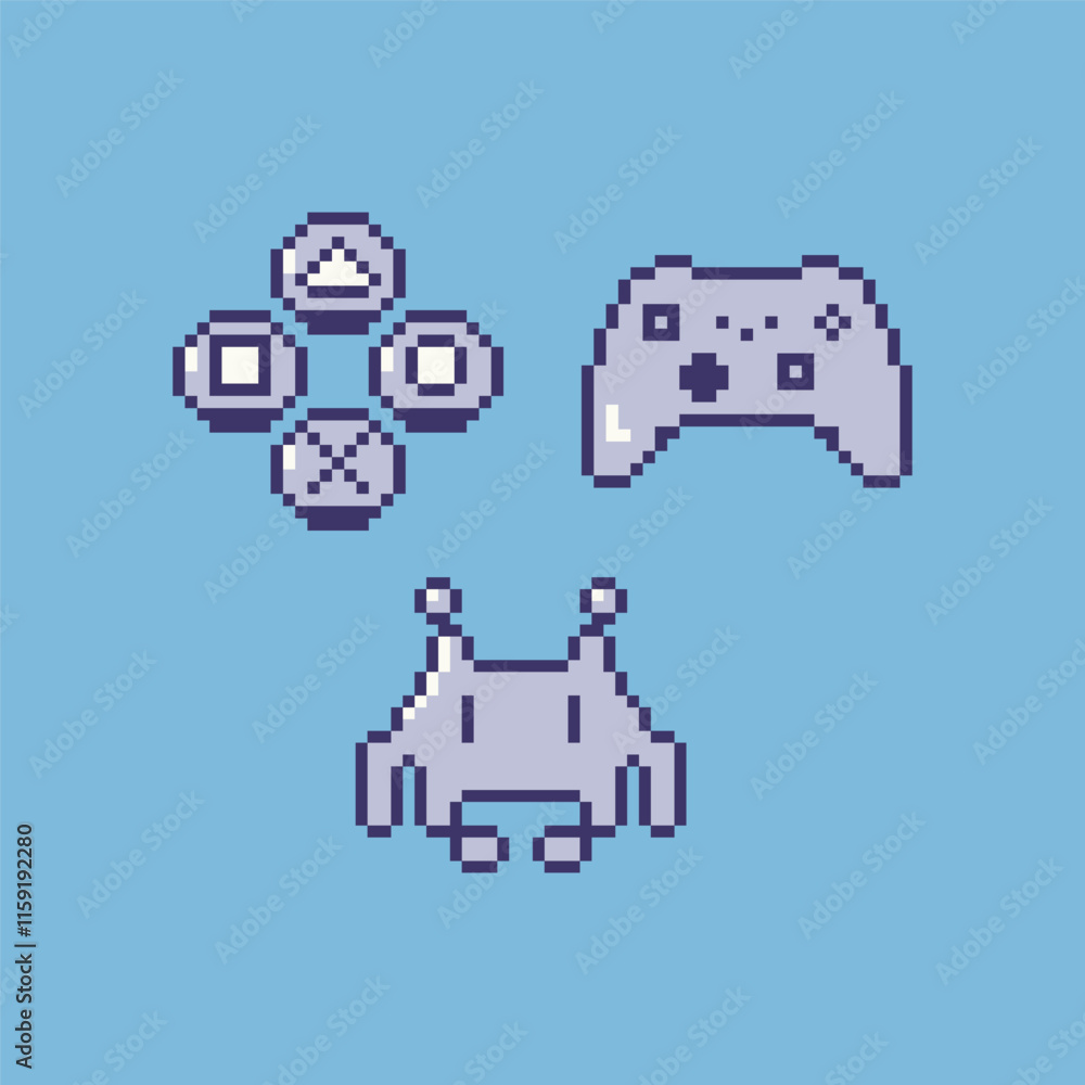 Minimal Retro pixel game elemental Minimal Retro pixel game elemental