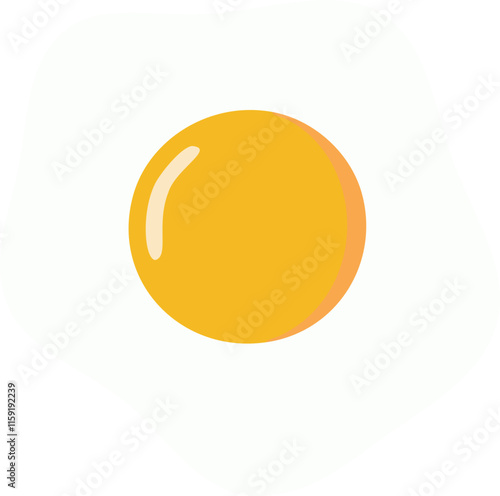 poached egg flat vector.
Isolated  fried egg icon
Transparent background.