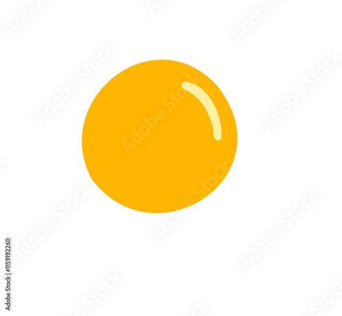 poached egg flat vector.
Isolated  fried egg icon
Transparent background.