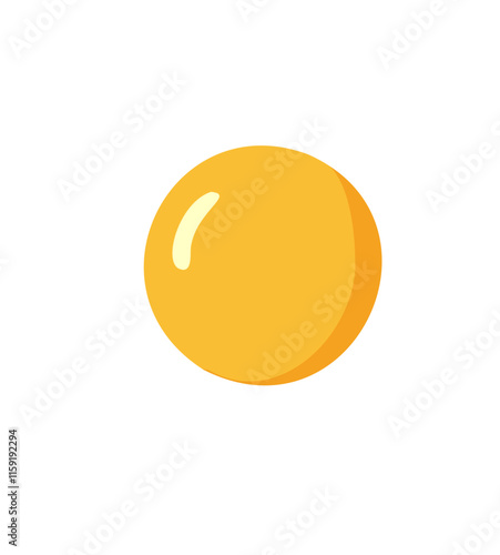 poached egg flat vector.
Isolated  fried egg icon
Transparent background.