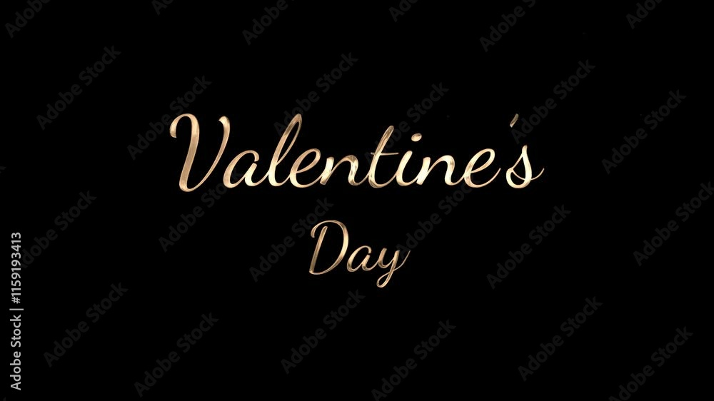 Animation of handwritten Valentine's day gold color black background.suitable for greeting cards, invitations, backgrounds etc. Animation of handwritten Valentine's day gold color black background.suitable for greeting cards, invitations, backgrounds etc.