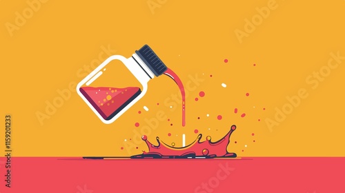 Professional Motor Oil Vector Illustration for Automotive Industry photo