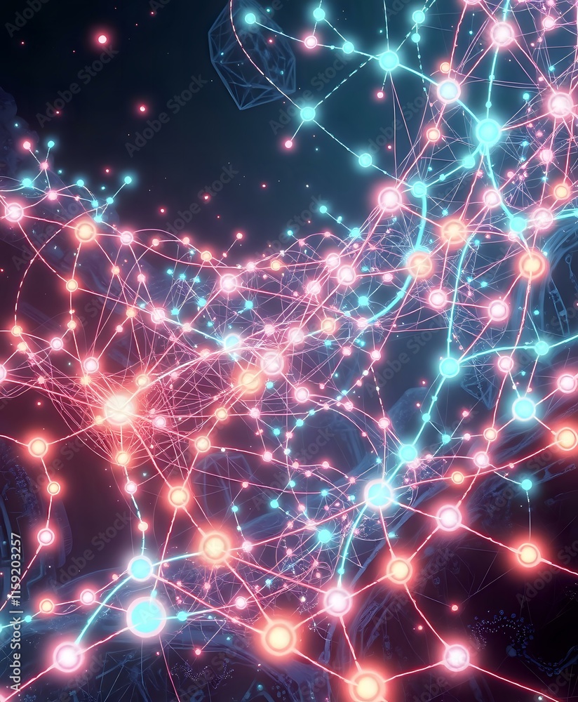 Obraz premium Futuristic Neon Constellation