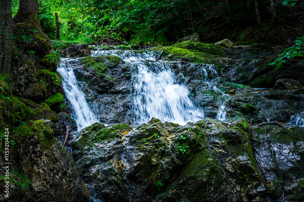 Naklejka premium Hiking Josephstal Waterfalls Bavaria Germany