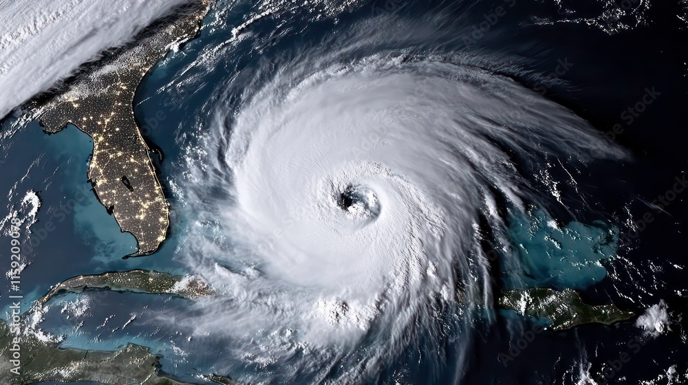 Hurricane Helene viewed from space over Florida, USA Hurricane Helene viewed from space over Florida, USA