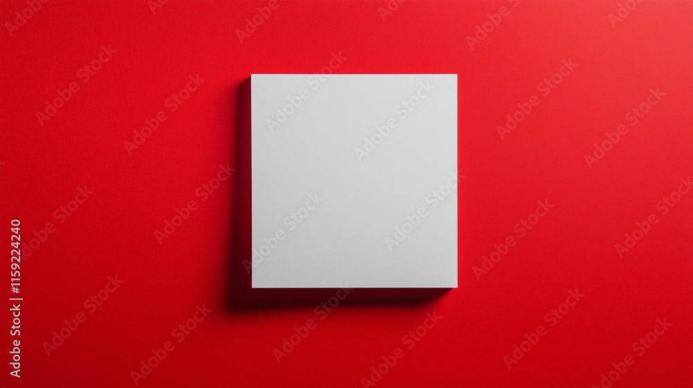 square white blank photo isolated on 3 d red background square white blank photo isolated on 3 d red background