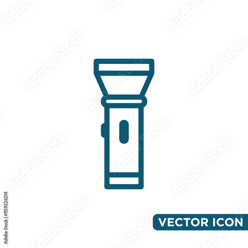 Simple Flashlight Icon Design Template