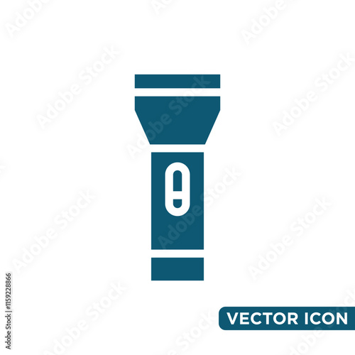 Simple Flashlight Icon Design Template