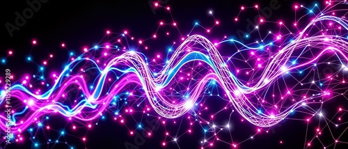 Dynamic Art Nouveau Cybernetic Data Visualization