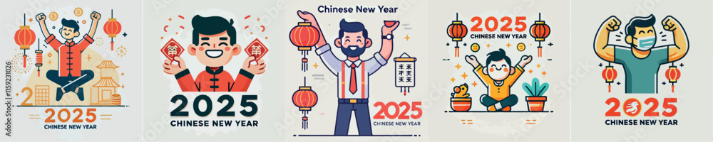 Vector image of man celebrating Chinese New Year Vector image of man celebrating Chinese New Year