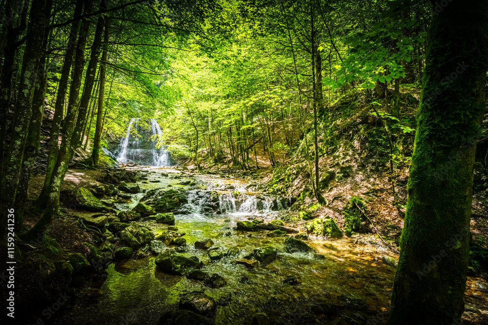 Obraz premium Hiking Josephstal Waterfalls Bavaria Germany