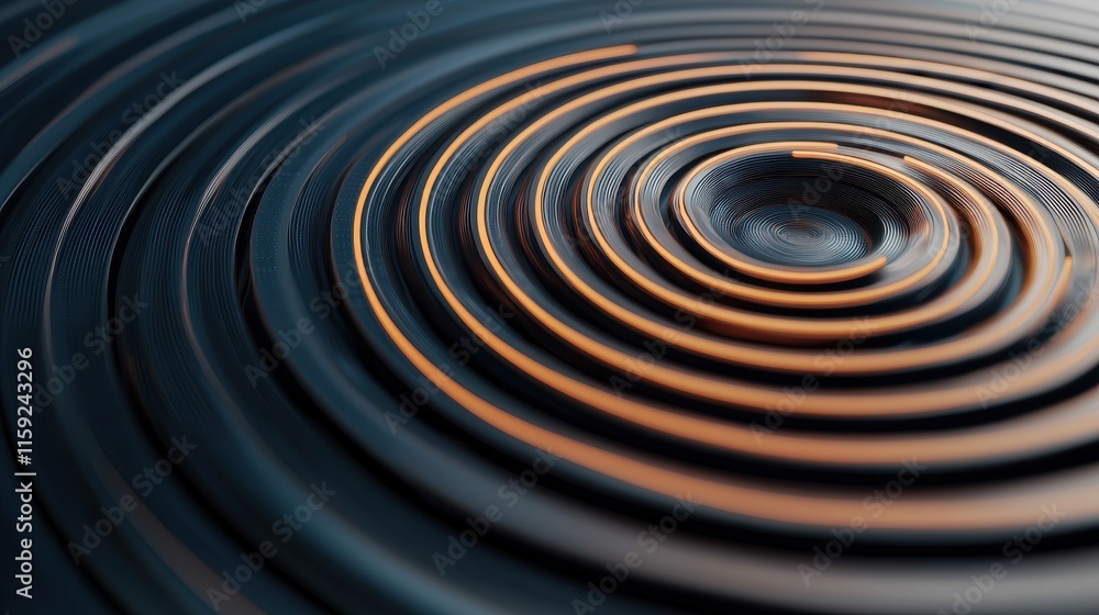Futuristic 3D Model Displaying Processing Waves in a Dynamic Circular Pattern with Contrast Colors for an Abstract Digital Background Futuristic 3D Model Displaying Processing Waves in a Dynamic Circular Pattern with Contrast Colors for an Abstract Digital Background