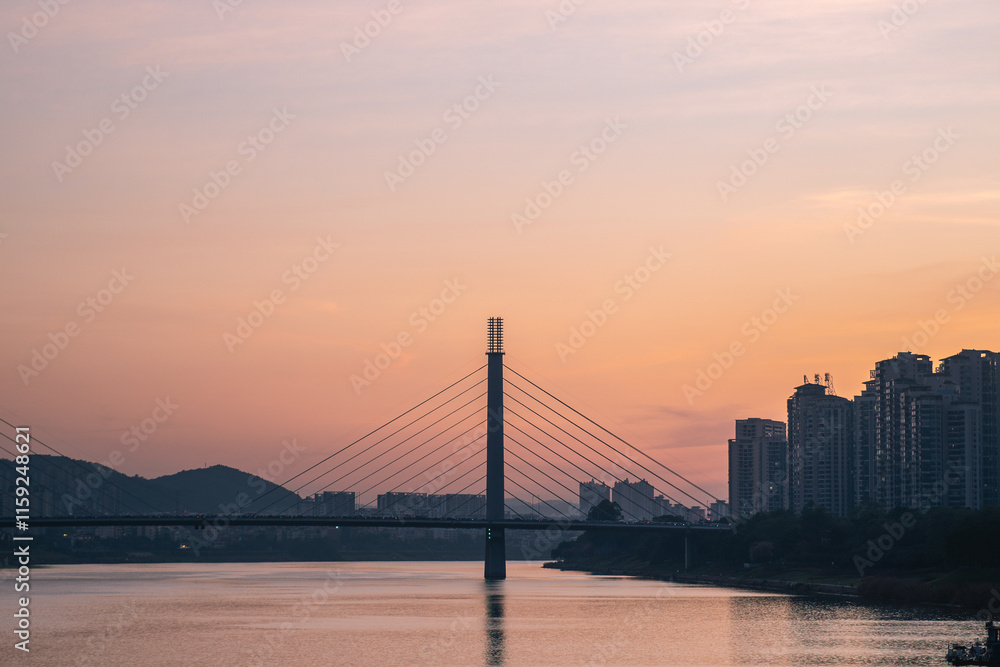 Obraz premium sunset bridge