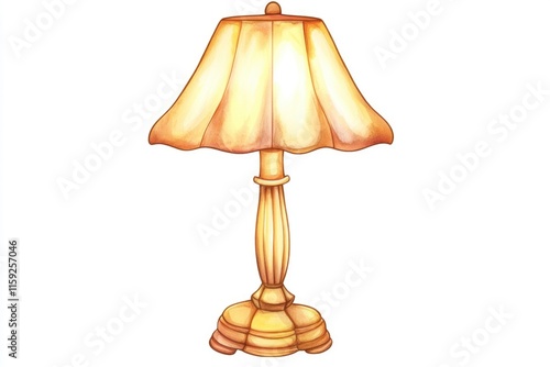 A table lamp with a simple and clean design featuring a white shade