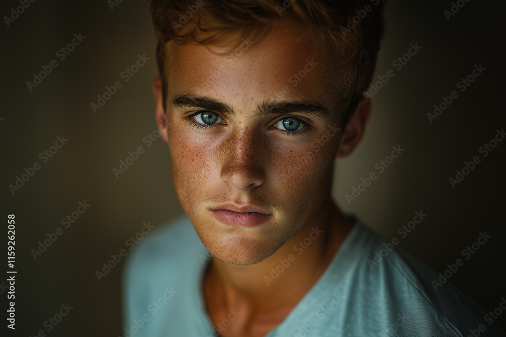 Youthful Portrait with Expressive Eyes Youthful Portrait with Expressive Eyes