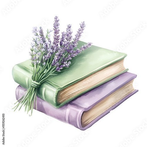 Spring Books Lover Clipart Vector Illustration