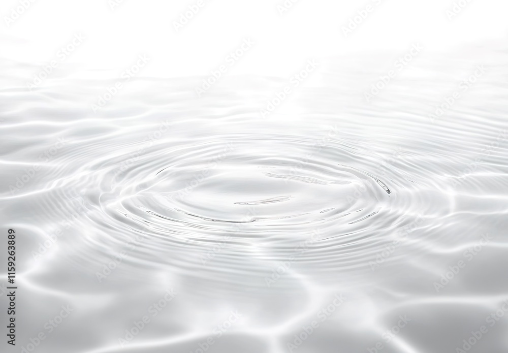 Water with a transparent background, light white color, light reflection on the water surface Water with a transparent background, light white color, light reflection on the water surface