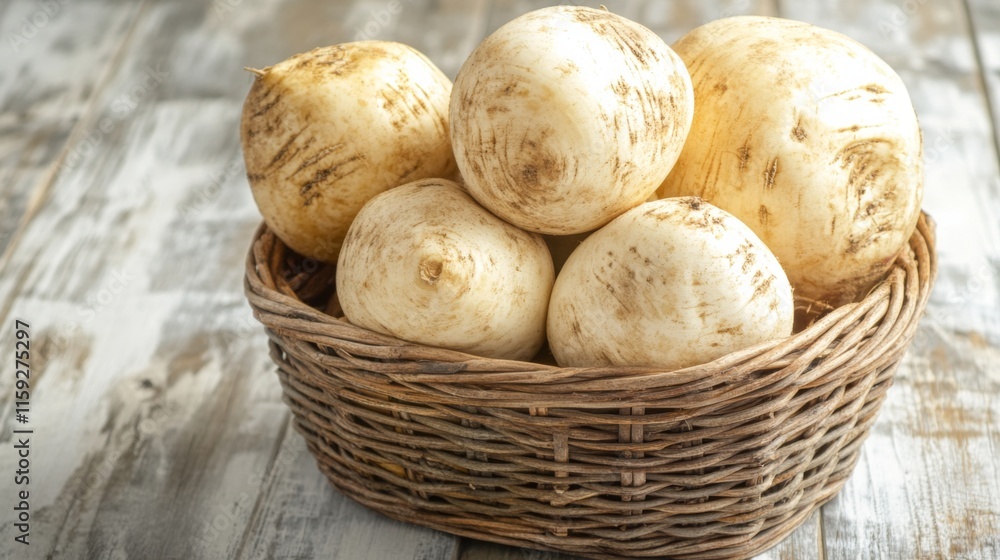 Fresh Vegetables in a Basket on a Wooden Table Fresh Vegetables in a Basket on a Wooden Table