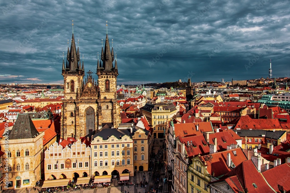 View of Prague the capital of the Czech Republic. View of Prague the capital of the Czech Republic.