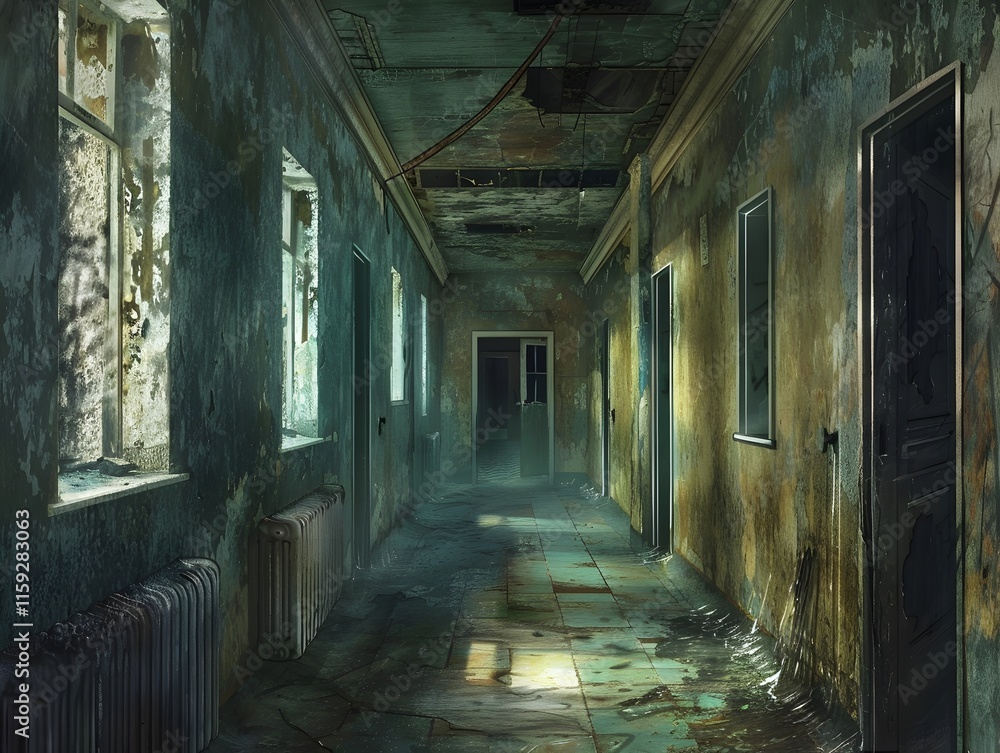 old abandoned building Desolate Corridor old abandoned building Desolate Corridor