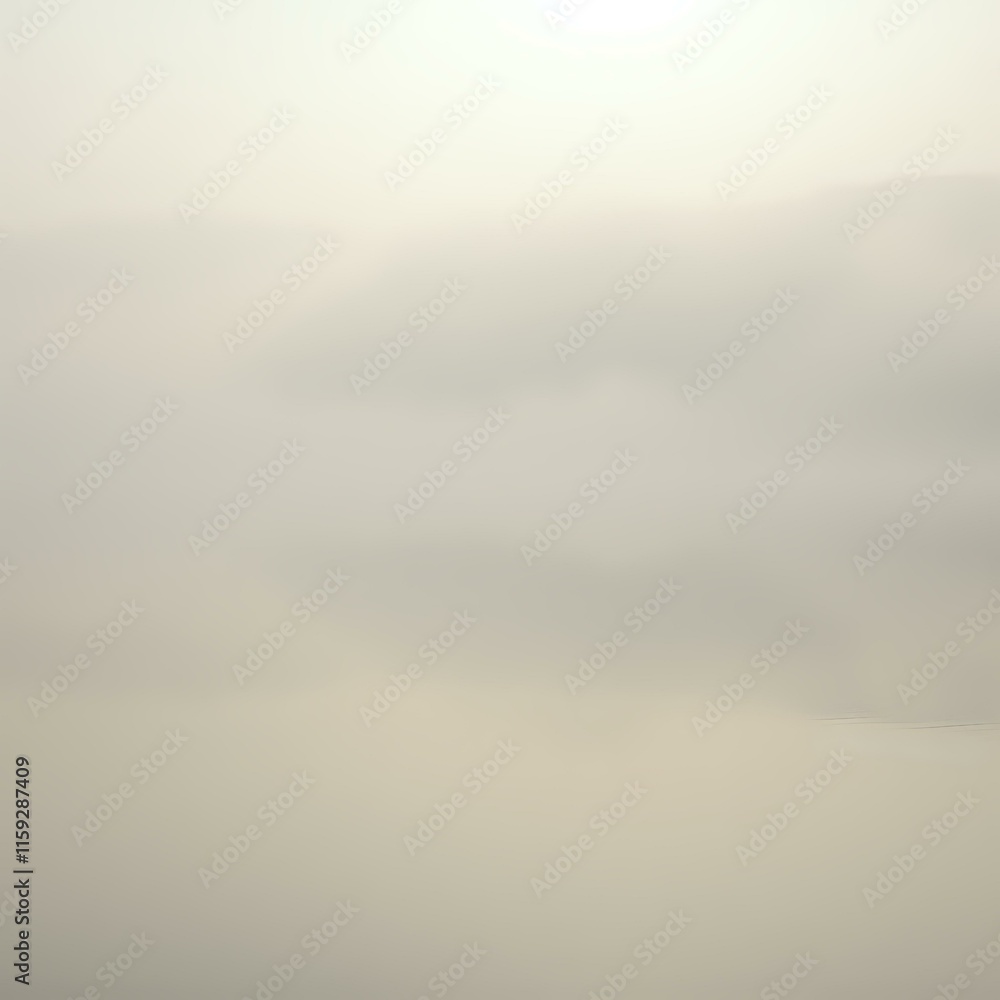 Obraz premium Misty Morning Lake Reflection with Mountaintop Mist - Serene Landscape