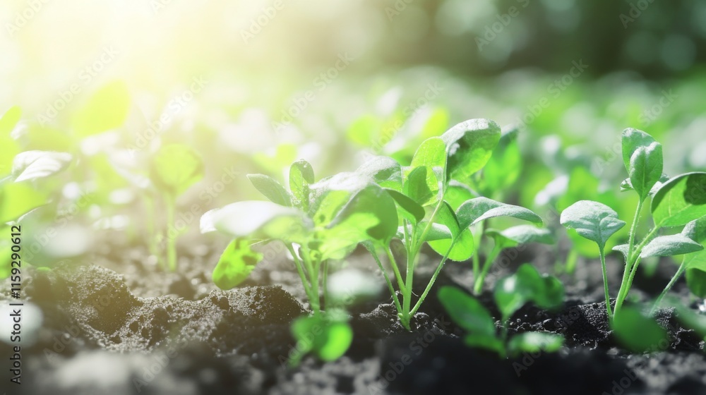 Lush Greenery in a Sunlit Countryside Setting Lush Greenery in a Sunlit Countryside Setting