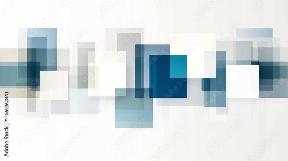 Abstract Geometric Shapes in Soft Blue and White Tones Abstract Geometric Shapes in Soft Blue and White Tones