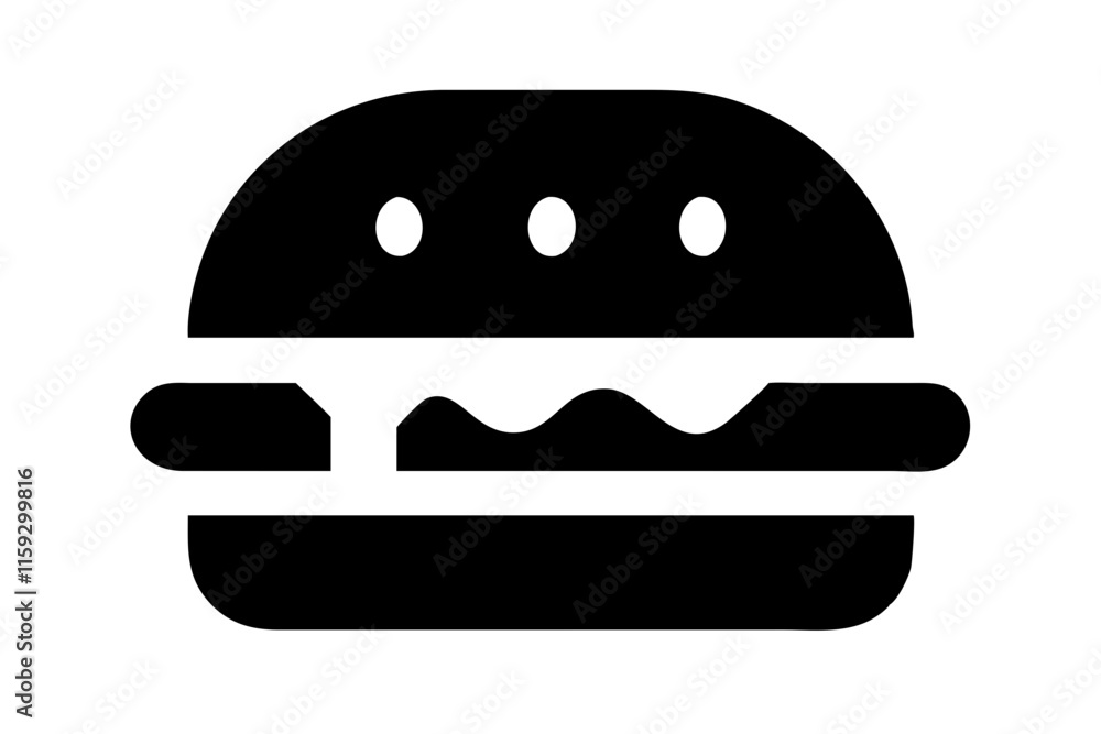 Halloween Party Burger Vector Illustration on White Background Halloween Party Burger Vector Illustration on White Background