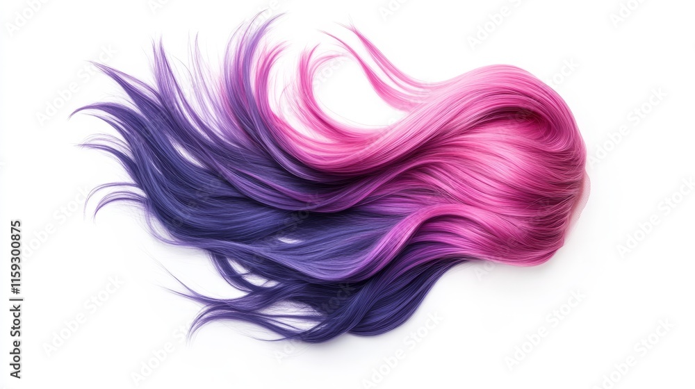 Vibrant Pink and Purple Wavy Hair with Dynamic Movement on a White Background Showcasing Hair Styling and Color Techniques for Creative Projects Vibrant Pink and Purple Wavy Hair with Dynamic Movement on a White Background Showcasing Hair Styling and Color Techniques for Creative Projects