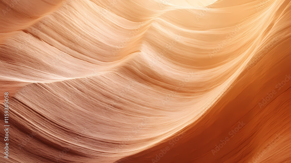 Obraz premium Antelope Canyon's Embrace: A mesmerizing view of the otherworldly Antelope Canyon, the sun's warm rays illuminating the intricate sandstone formations, creating a symphony of light and shadow.