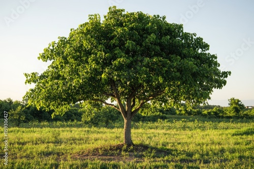 Wallpaper Mural Solitary Tree Stands Tall In Verdant Field Torontodigital.ca