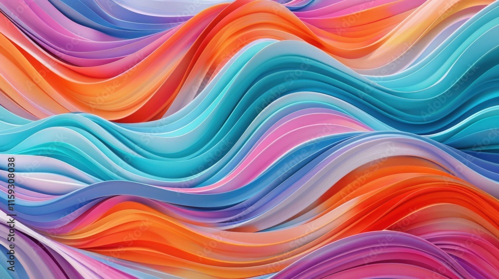 Bright and vibrant abstract painting with a colorful wave texture design. Modern art for home decor. Watercolor print. Bright and vibrant abstract painting with a colorful wave texture design. Modern art for home decor. Watercolor print.