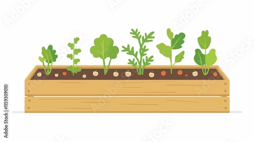 Raised Garden Bed Icon Isolated on Transparent Background - Vector Illustration