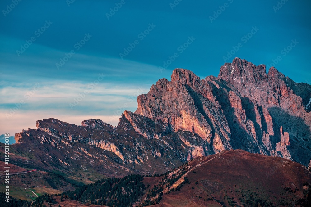Panoramic view of the Dolomites in Italy. Panoramic view of the Dolomites in Italy.