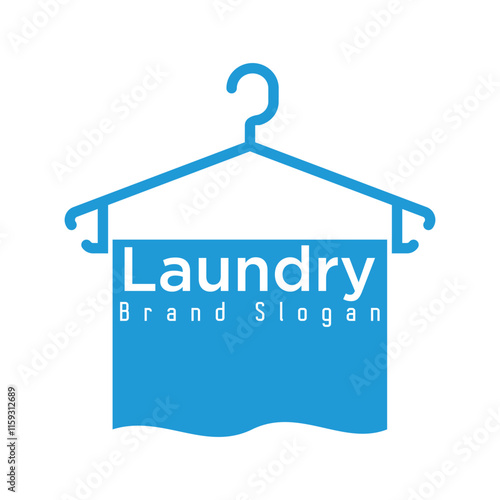 Laundry or wash or clean laundry logo