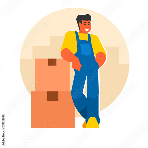 storekeeper with boxes