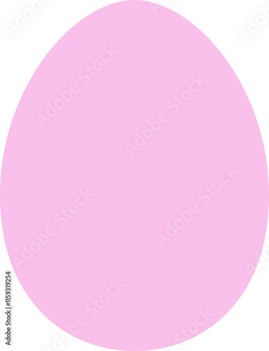 Isolated pastel color easter egg flat icon.
Transparent background.